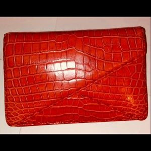 Bottega Veneta RED BV envelope clutch